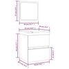 vidaXL Armoire lavabo de salle de bain bassin et miroir Blanc brillant