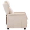 vidaXL Fauteuil inclinable Cr&egrave;me 66.5 x 94 x 101.5 cm Polyester