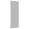 vidaXL Porte int&eacute;rieure 76x201,5 cm Blanc Verre mat et aluminium