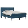 vidaXL Cadre de lit avec matelas Bleu 140 x 200 cm Velours