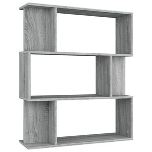 vidaXL Biblioth&egrave;que/Cloison Sonoma gris 80x24x96 cm Bois d'ing&eacute;nierie