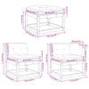 vidaXL Salon de jardin 7 pcs avec coussins bois massif douglas
