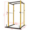 vidaXL Portant de musculation fitness 140 x 145 x 214 cm jaune et noir