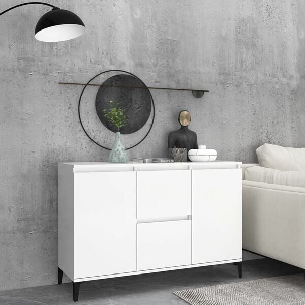 vidaXL Buffet blanc 102x35x70 cm bois d'ing&eacute;nierie