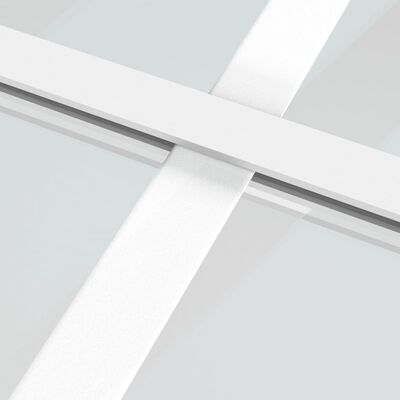 vidaXL Porte coulissante Verre ESG dépoli aluminium 102,5x205 cm Blanc