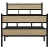 vidaXL Cadre de lit en m&eacute;tal sans matelas ch&ecirc;ne sonoma 90x190 cm