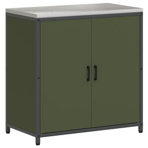 vidaXL Rangement de cuisine Vert olive 60 x 50 x 92 cm Acier