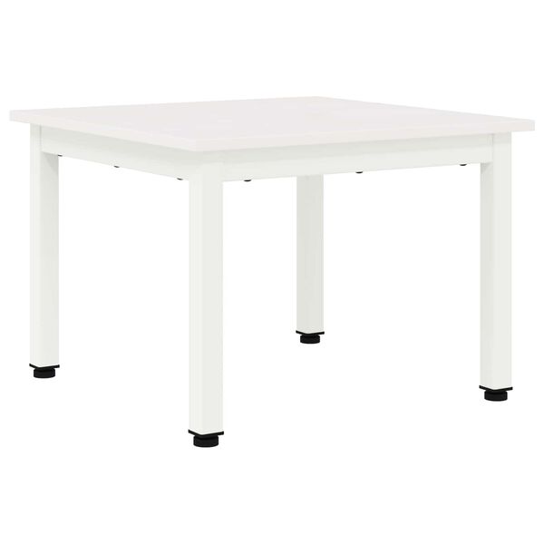 vidaXL Table basse Blanc 50 x 50 x 36 cm Bois de pin massif