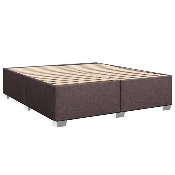 vidaXL Cadre de lit sans matelas marron fonc&eacute; 180x200 cm tissu