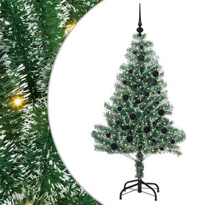 vidaXL Arbre de No&euml;l artificiel floconn&eacute; de neige avec lumi&egrave;re LED