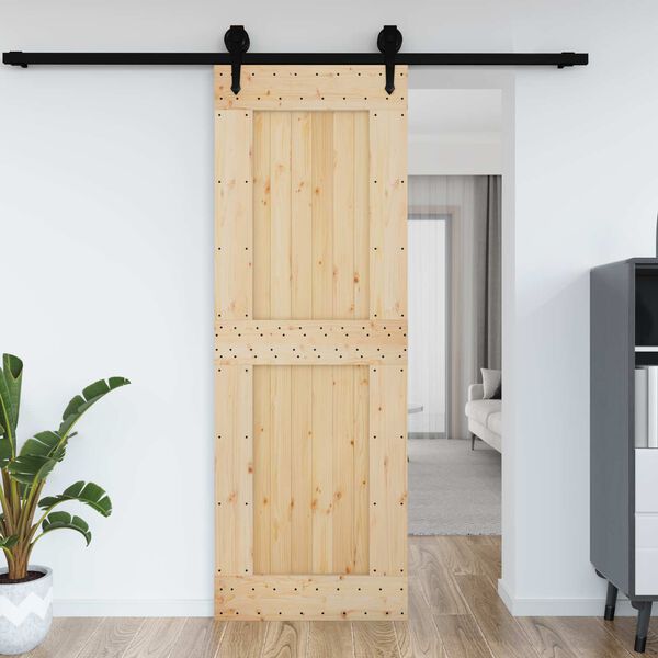 vidaXL Porte NARVIK Naturel 80 x 210 cm Bois de pin massif
