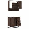 vidaXL Ensemble de meubles de salle de bain 2 pcs Chêne marron