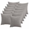 vidaXL Housse de coussin 12 pcs HEERLEN Gris clair 40 x 40 cm