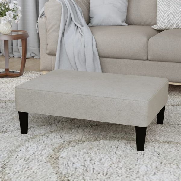 vidaXL Tabouret Gris clair Tissu en microfibre