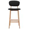 vidaXL Tabourets de bar lot de 2 noir tissu