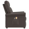 vidaXL Fauteuil de massage &eacute;lectrique Marron Similicuir