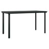 vidaXL Ensemble &agrave; manger de jardin 5 pcs Noir