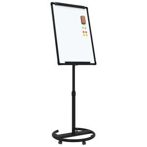 vidaXL Tableau blanc magn&eacute;tique Noir et Blanc 62 x 62,5 x 197 cm EPS