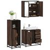 vidaXL Ensemble de meubles de salle de bain 3 pcs Ch&ecirc;ne marron