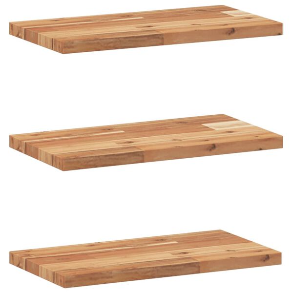 vidaXL &Eacute;tag&egrave;res flottantes 3 pcs 40x20x2 cm acacia massif &agrave; l'huile