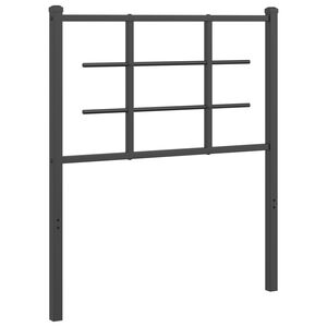 vidaXL T&ecirc;te de lit de remplacement m&eacute;tal noir 75 cm