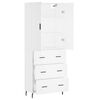 vidaXL Buffet haut Blanc 69,5x34x180 cm Bois d'ingénierie