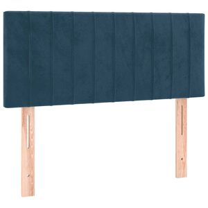 vidaXL T&ecirc;te de lit Bleu fonc&eacute; 80x5x78/88 cm Velours