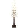 vidaXL Sapin de No&euml;l lumineux Marron 150 cm Plastique 304 LED