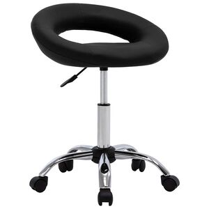 vidaXL Chaise pivotante &agrave; manger Noir Similicuir