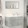vidaXL Armoire de lavabo de salle de bain gris b&eacute;ton bois d'ing&eacute;nierie