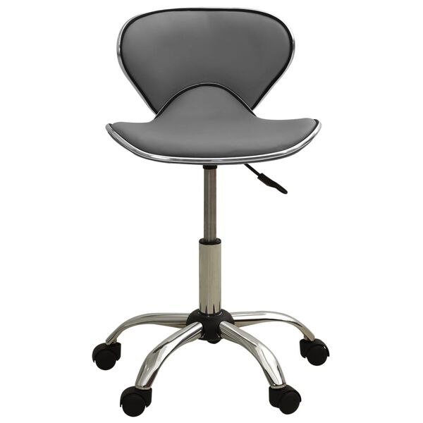 vidaXL Tabouret de salon et spa Gris Similicuir