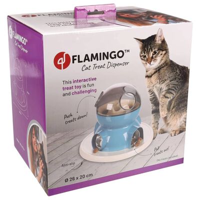 FLAMINGO Distributeur de friandises pour chats Diso Blanc et bleu