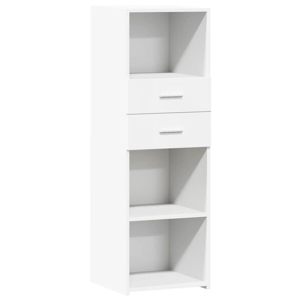 vidaXL Buffet haut blanc 40x42,5x124 cm bois d'ing&eacute;nierie