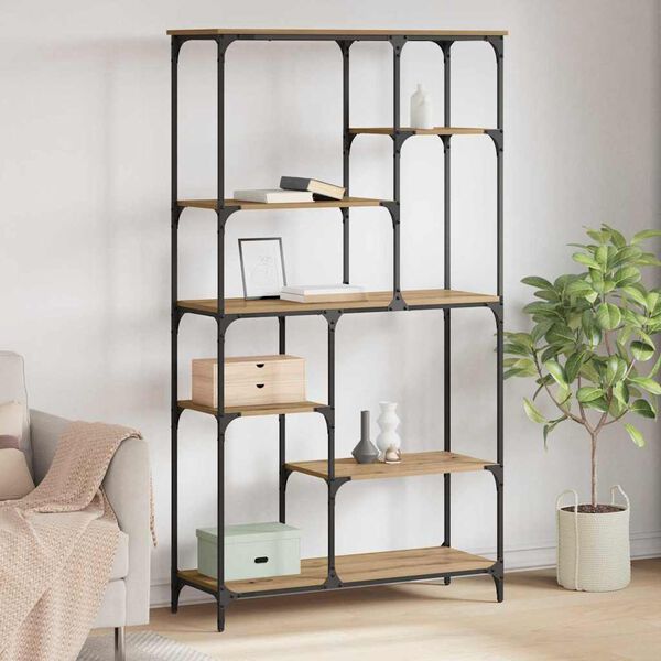 vidaXL &Eacute;tag&egrave;re Ch&ecirc;ne artisanal 99 x 35,5 x 176 cm Bois d'ing&eacute;nierie