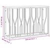 vidaXL Table console acier inoxydable et bois massif de r&eacute;cup&eacute;ration