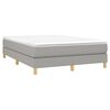 vidaXL Sommier à lattes de lit avec matelas Gris clair 140x200cm Tissu