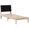 vidaXL Cadre de lit avec t&ecirc;te de lit rembourr&eacute;e Marron 75 x 190 cm