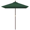 vidaXL Parasol de jardin avec m&acirc;t en bois vert 198x198x231 cm