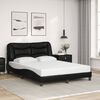 vidaXL Cadre de lit sans matelas Hvar noir 140x200 cm similicuir