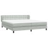vidaXL Sommier &agrave; lattes de lit et matelas gris clair 180x210cm velours