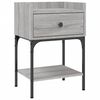 vidaXL Tables de chevet 2 pcs sonoma gris 40,5x31x60 cm