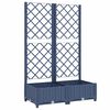 vidaXL Jardini&egrave;re de jardin avec treillis Bleu Gris 80x40x121,5 cm PP