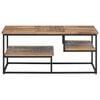 vidaXL Table basse 90x50x39 cm teck de récupération massif