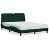 vidaXL Cadre de lit sans matelas vert fonc&eacute; 140x190 cm velours