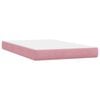 vidaXL Sommier &agrave; lattes de lit avec matelas rose 120x220 cm velours