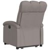 vidaXL Fauteuil inclinable électrique taupe tissu