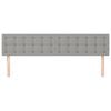 vidaXL T&ecirc;tes de lit 2 pcs Gris clair 90x5x78/88 cm Tissu