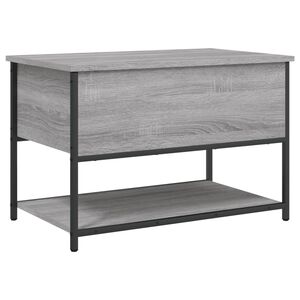 vidaXL Banc de rangement sonoma gris 70x42,5x47 cm bois d'ing&eacute;nierie