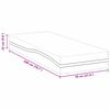 vidaXL Matelas Blanc et Gris 70 x 200 cm Mousse à Mémoire