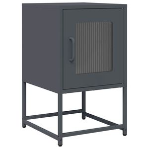 vidaXL Table de chevet anthracite 36x39x60,5 cm acier lamin&eacute; &agrave; froid